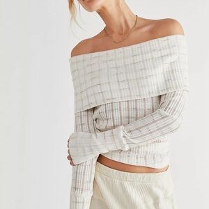 FREE PEOPLE Snowbunny Girlfriend Rib Top